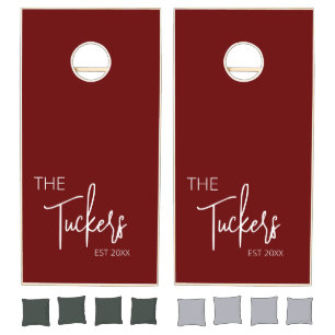 Rustic Family Name Cornhole Set