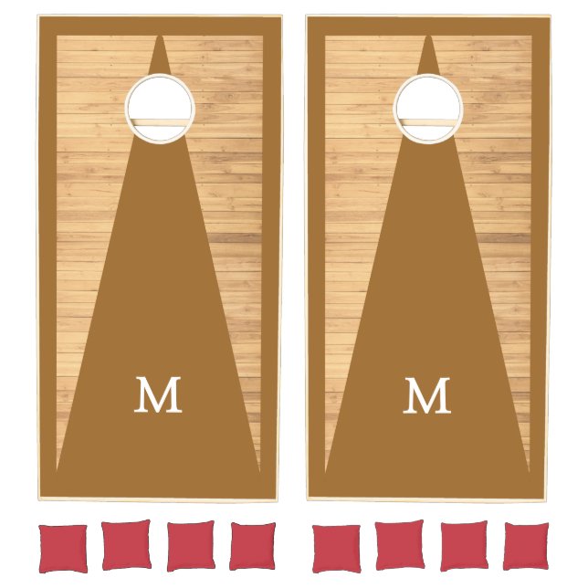 Rustic Family Name Monogram  Cornhole Set (Set)