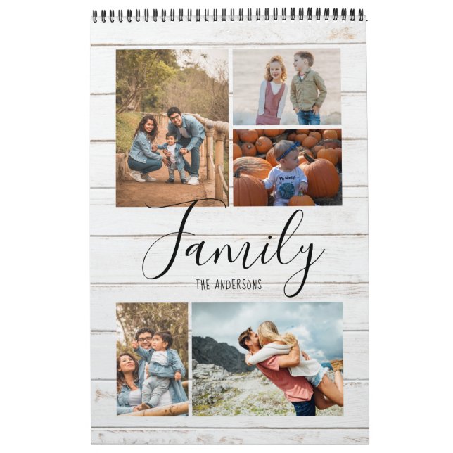 Rustic Family Photos Calendar (Cover)
