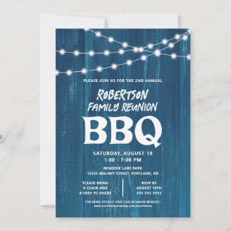 Rustic Family Reunion BBQ Invitation