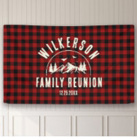Rustic Family Reunion Cabin Retro Red Plaid