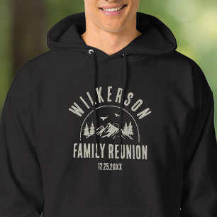Rustic Family Reunion Cabin Woods Retro Hoodie