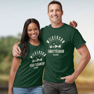 Rustic Family Reunion Cabin Woods Retro T-Shirt