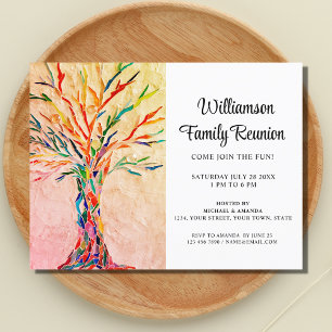 Rustic Family Reunion  Invitation Postcard