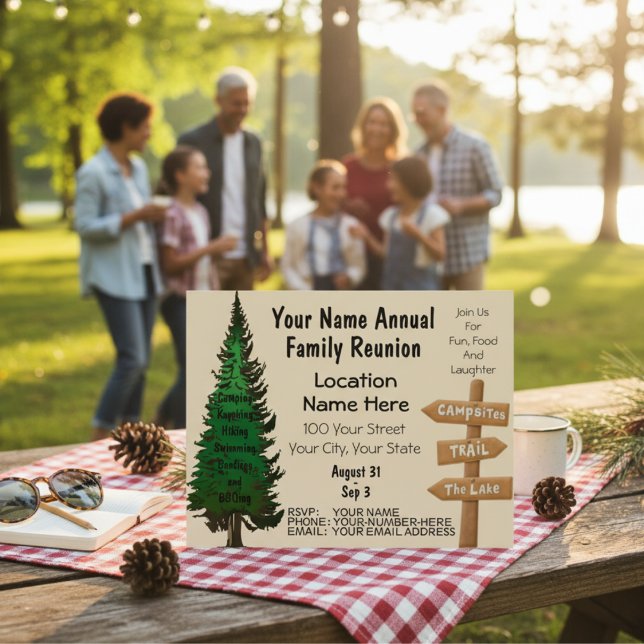 Rustic Family Reunion Invitations (Rustic Family Reunion Invitations)