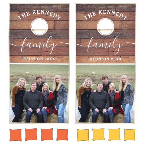 Rustic Family Reunion Name Photo Pallet Wood