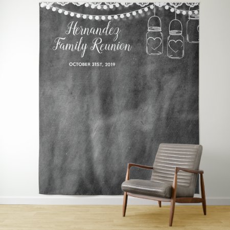 Rustic Family Reunion Photo Booth Backdrop