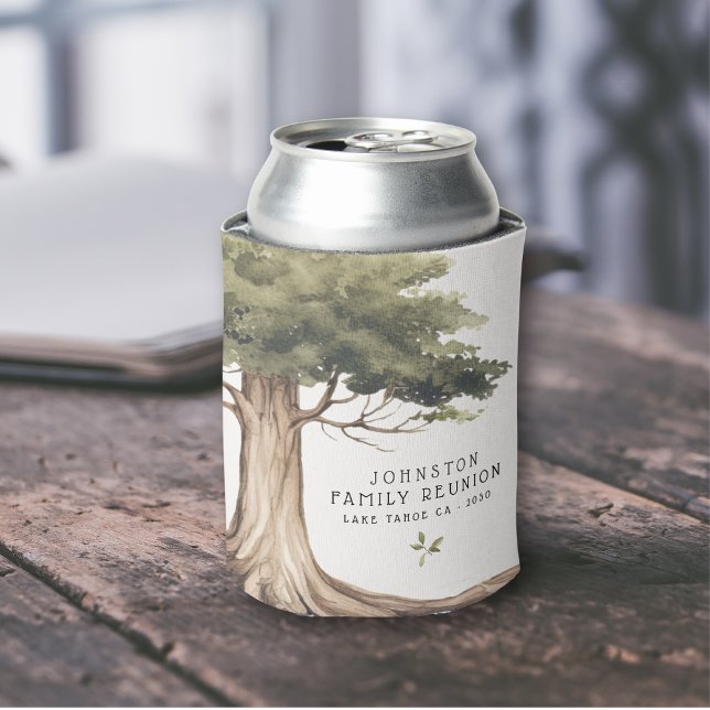 Rustic Family Reunion Picnic Vintage Tree Can Cooler (Creator Uploaded)
