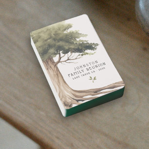 Rustic Family Reunion Picnic Vintage Tree Poker Cards