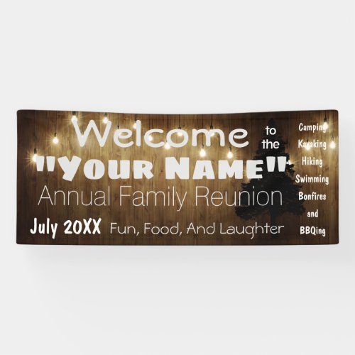 Rustic Family Reunions Invitation  Banner