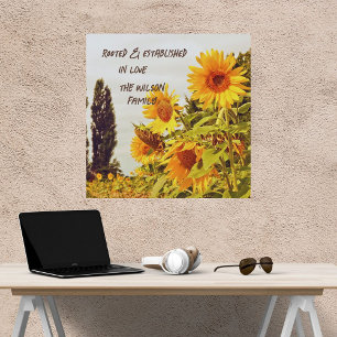 Rustic Family Sign Rooted and Establish in Love