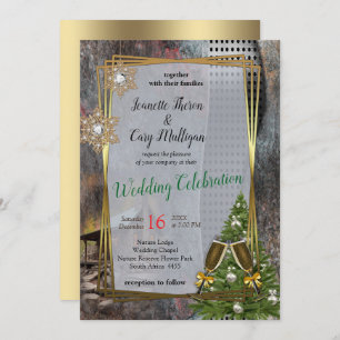 Rustic Family Stone Cabin Invitation
