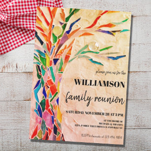 Rustic Family Tree Family Reunion Invitation
