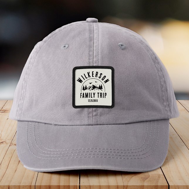Rustic Family Trip Camping Retro Cool Patch (Creator Uploaded)
