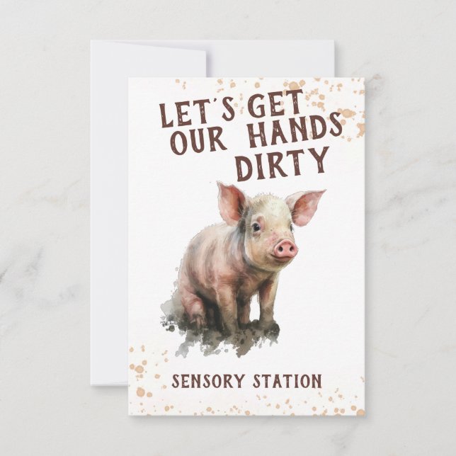 Rustic Farm Animal Sensory Play Birthday Sign (Front)