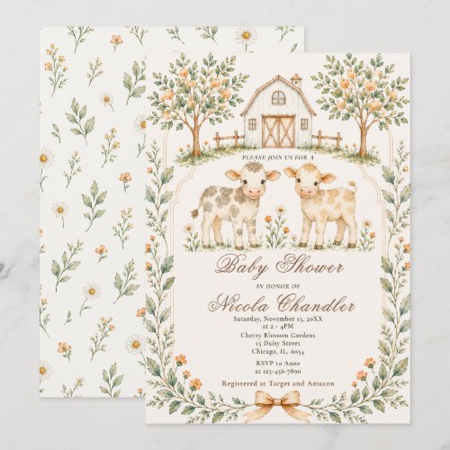 Rustic Farm Baby Shower Invitation