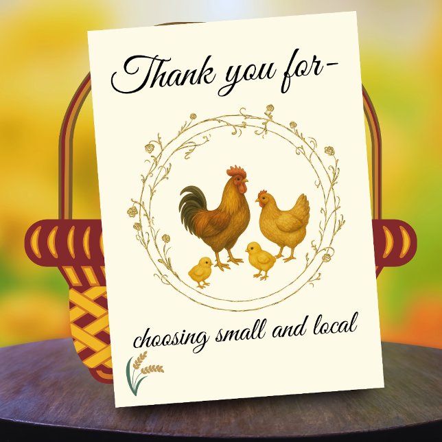 Rustic Farm Chicken Support Small Local Homestead  Invitation (Creator Uploaded)