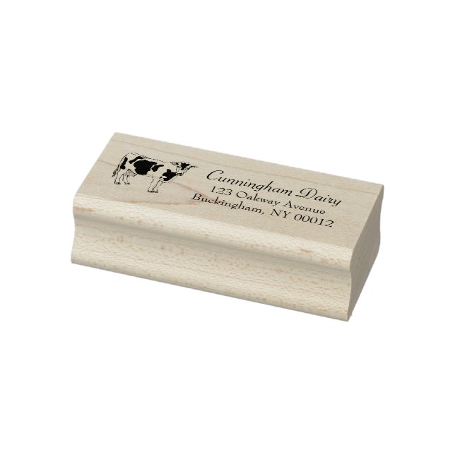 Rustic Farm Country Dairy Cow Rubber Stamp (Stamp)