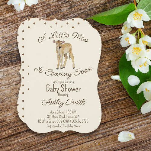 Rustic Farm Cow Calf Baby Shower