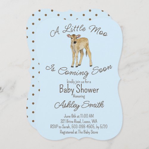 Rustic Farm Cow Calf Baby Shower