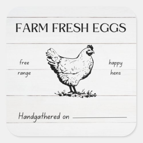 Rustic Farm Fresh Eggs sticker