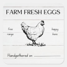 Rustic Farm Fresh Eggs sticker