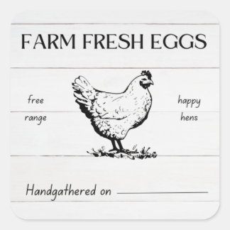 Rustic Farm Fresh Eggs sticker
