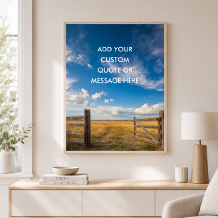 Rustic Farm Gate - Create Your Own Quate Poster