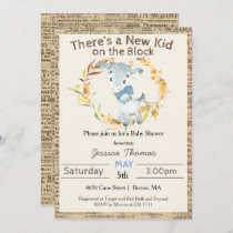 Rustic Farm Goat Boy Baby Shower Invitation