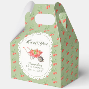 Rustic Farm Harvest Apple Of Our Eye Baby Shower Favor Boxes