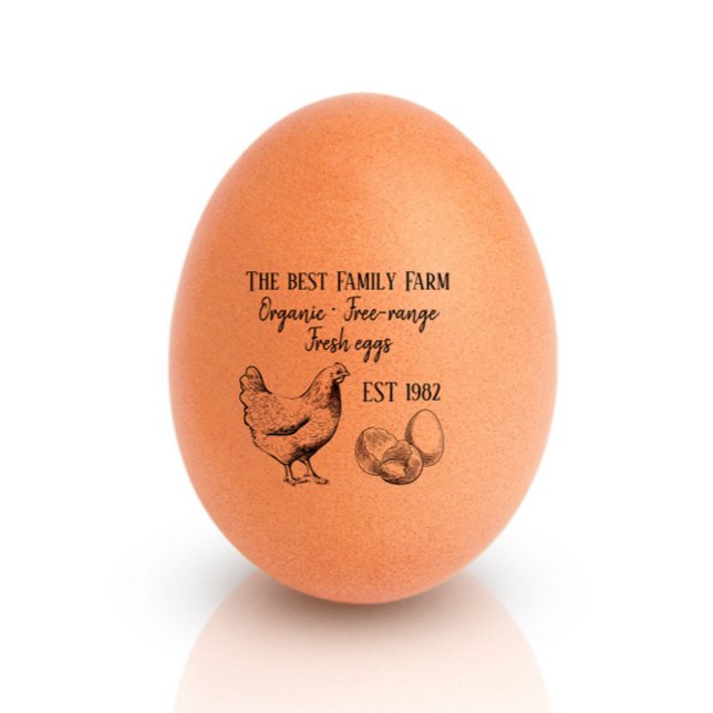 Rustic Farm/Homestead Free-range Fresh Eggs Rubber Stamp (Creator Uploaded)