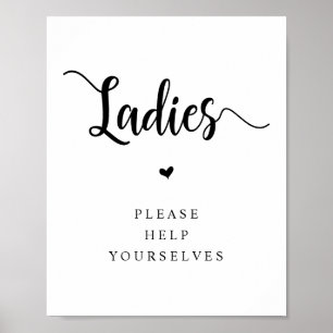 Rustic Farm, Ladies, help yourselves, Washroom Poster