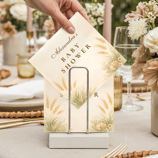 Rustic Farm Meadow Baby Shower Napkins (Creator Uploaded)