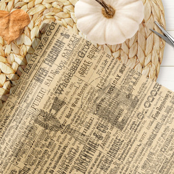 Rustic Farm Newspaper Wrapping Paper by SugSpc_Invitations at Zazzle