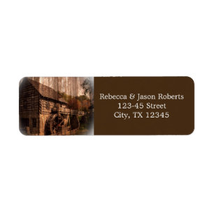 rustic farm old barn country mill wedding label