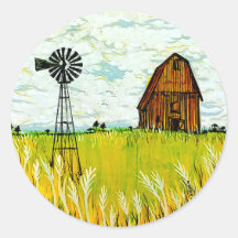 Rustic Farm Summer Landscape