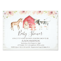 Rustic Farm Themed Baby Shower Invitation