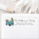 Rustic Farm Truck | Christmas Return Address Label<br><div class="desc">Featuring rustic woods, buffalo plaids and a charming vintage truck. Mostly neutral with a hint of Christmas makes this theme truly timeless. You’re getting ready to send out a bunch of letters, mailers, or invitations and you don’t want to spend the time (and energy) writing out the return address on...</div>
