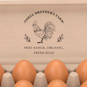 Rustic Farm Vintage Egg Carton Self-inking Stamp