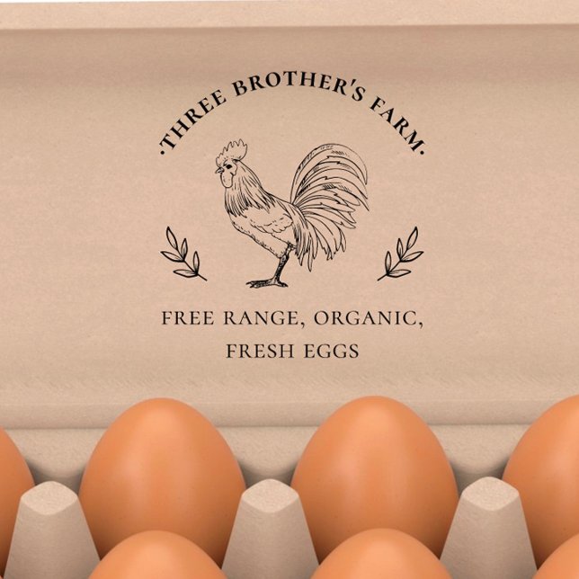 Rustic Farm Vintage Egg Carton  Self-inking Stamp (Creator Uploaded)
