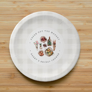Rustic Farmers Market Bridal Shower Paper Plates