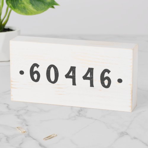 Rustic Farmhouse Address Zip Code Sign