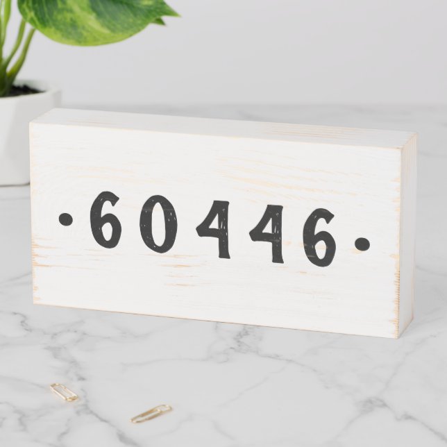 Rustic Farmhouse Address Zip Code Sign (In Situ Horizontal)