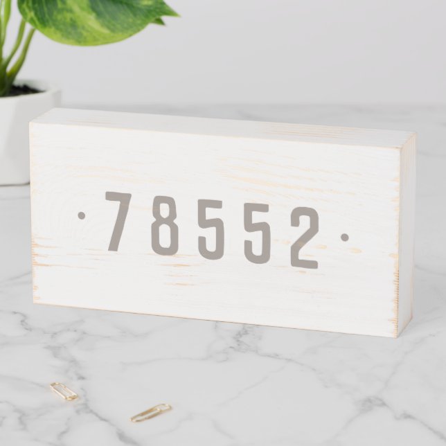 Rustic Farmhouse Address Zip Code Sign (In Situ Horizontal)