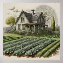 Rustic Farmhouse Amidst Lush Green Fields