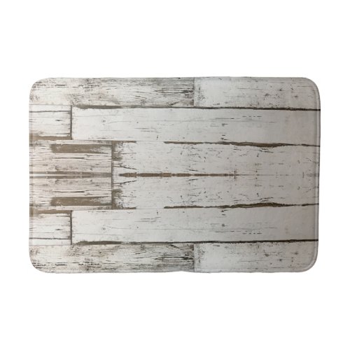 rustic farmhouse barn beige grey white wood grain bath mat
