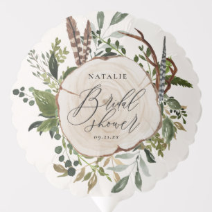 Rustic farmhouse barn botanical bridal shower balloon