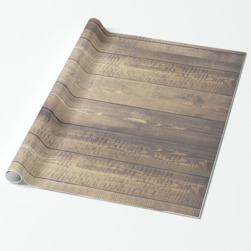 Rustic Farmhouse Barn Wood Planks Wrapping Paper