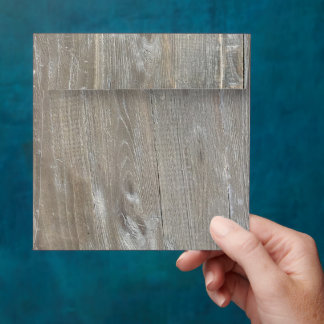 Rustic Farmhouse Barnwood Gray Wood Envelope