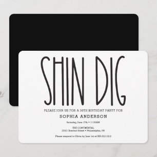 Rustic Farmhouse Birthday Party Invitation Funny